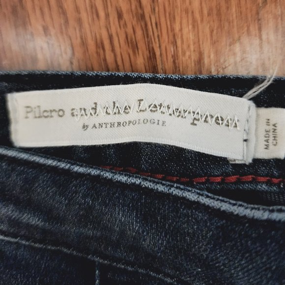 Pilcro and the Letterpress Dark Wash Side Zip High Rise Legging Jeans Size 27 - Picture 4 of 9